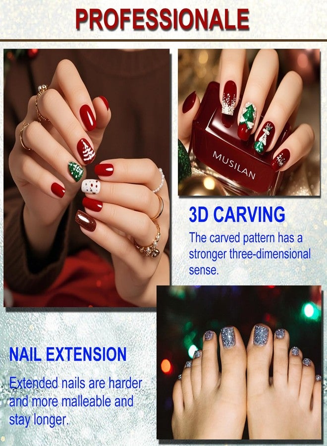 MUSILAN Acrylic Nail Kit for Beginners, Professional Liquid Monomer and 6 Colors Acrylic Powder Set with Everything Nail Brush and Forms & Files for 3D Nail Carving Application Manicure Tool DIY Salon - Image 2